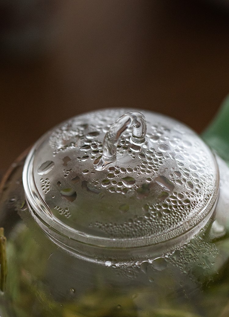  Glass Teapot with Jade Green Handle 240ml