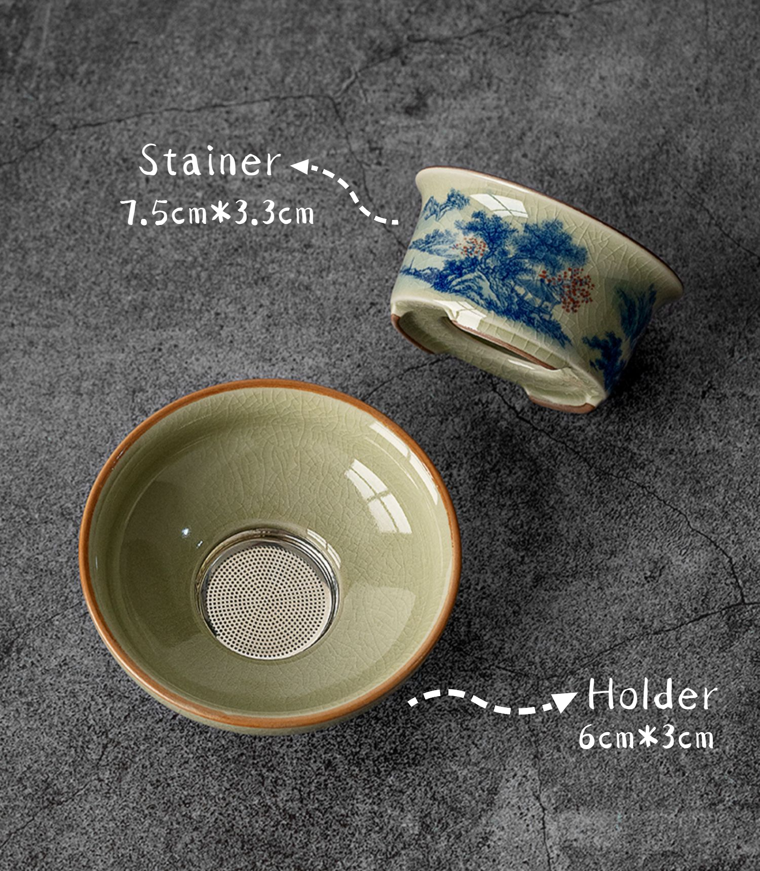 Landscape Porcelain Tea Pitcher 190ml