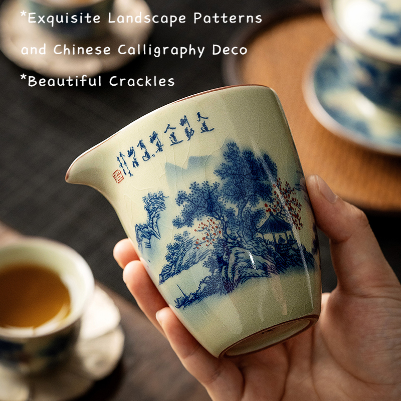 Landscape Porcelain Tea Pitcher 190ml