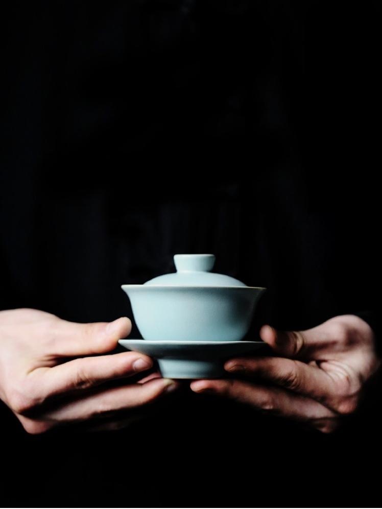 Ru Ware Porcelain Gaiwan with Saucer 130ml