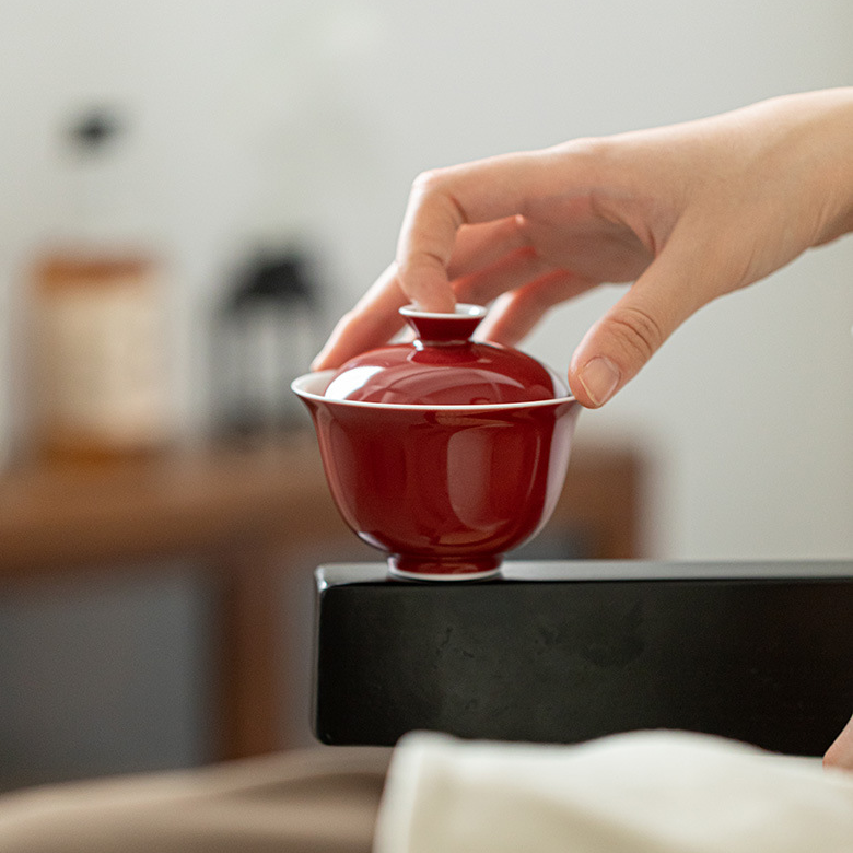 Monochrome Porcelain Gaiwan 13ml, 6 Colors Optional