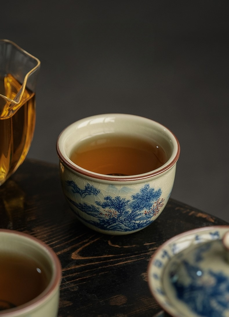 Landscape Kungfu Tea Cup 140ml, 2 Styles Optional