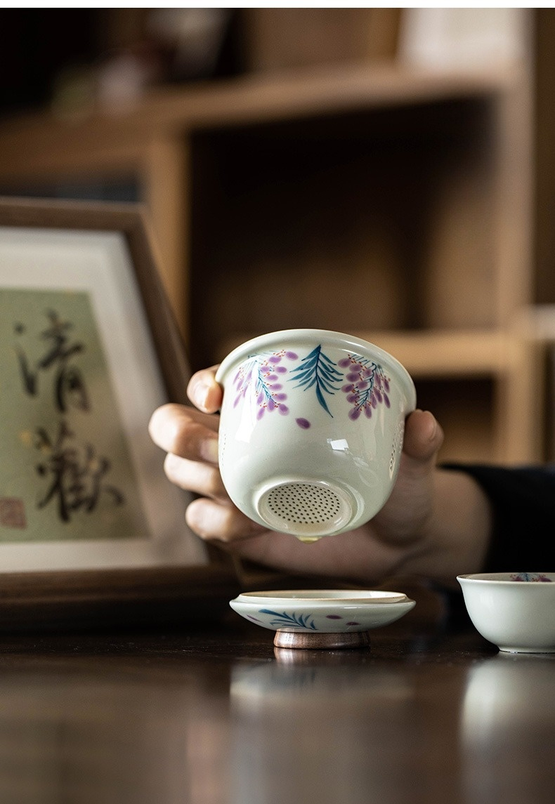 Cute Flower Travel Tea Set 230ml, 6 Styles Optional