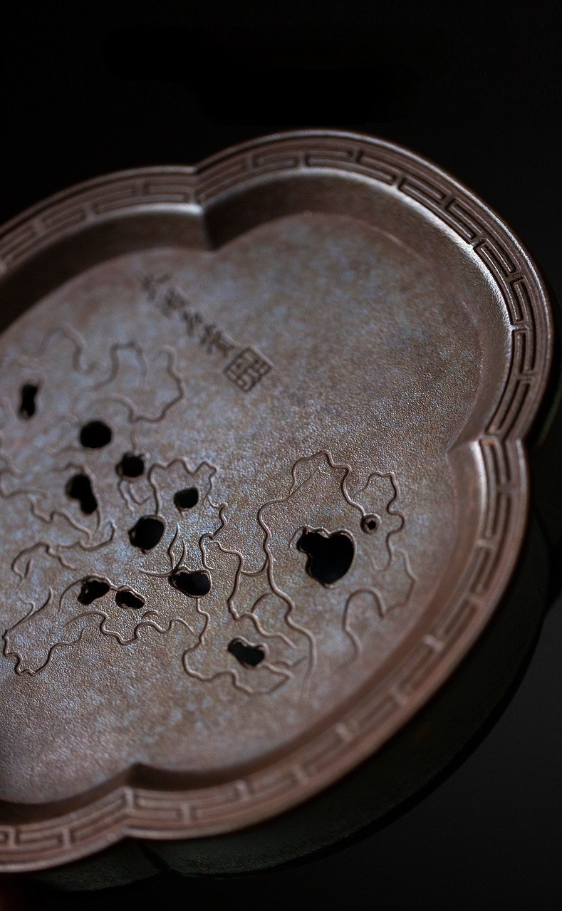 Vintage Style Kung Fu Tea Tray, Fambe Blaze Jingdezhen Pottery