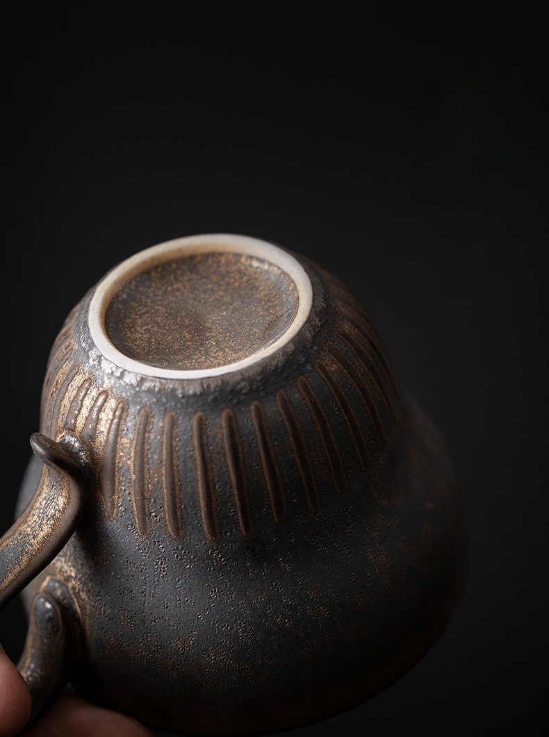 Rustic Stoneware Mug with Saucer 200ml