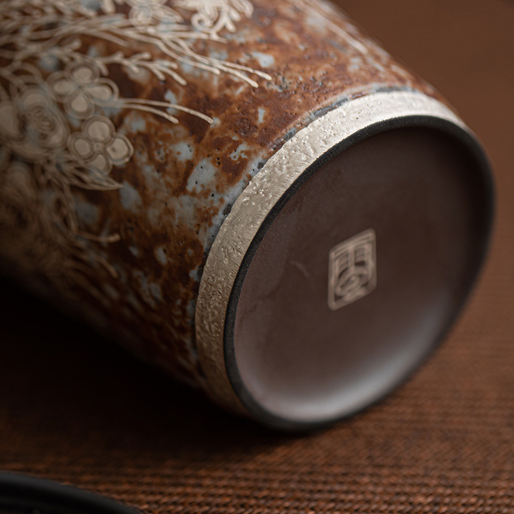 Silver-gilded Flower Coffee Cup 330ml