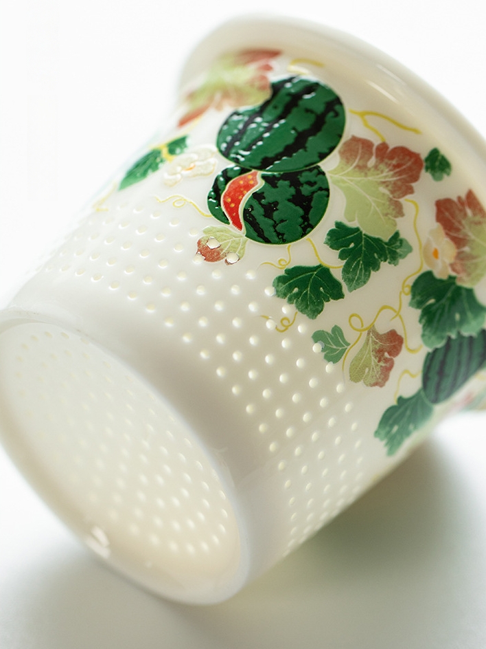 Glass Mug with Porcelain Straner 350ml