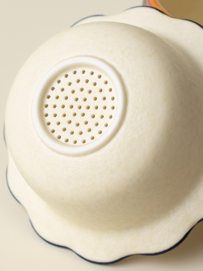 White Cat Ceramic Mug with Strainer 135ml