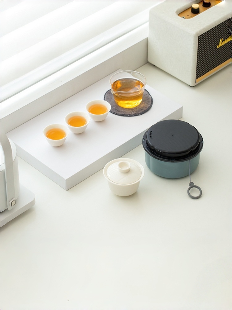 White Porcelain Travel Tea Set