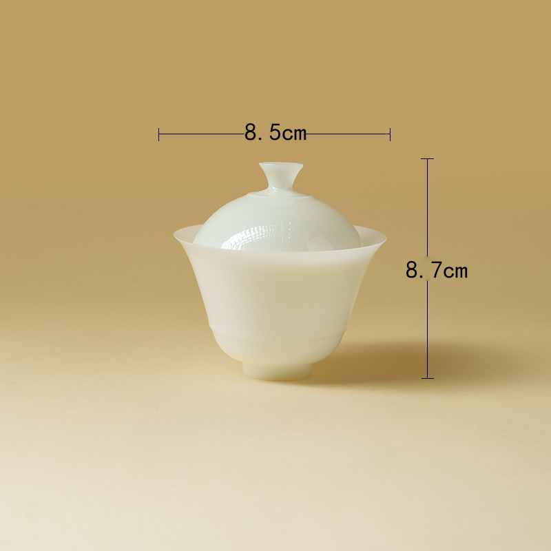 Ice Jade Porcelain Gaiwan with Saucer 100ml