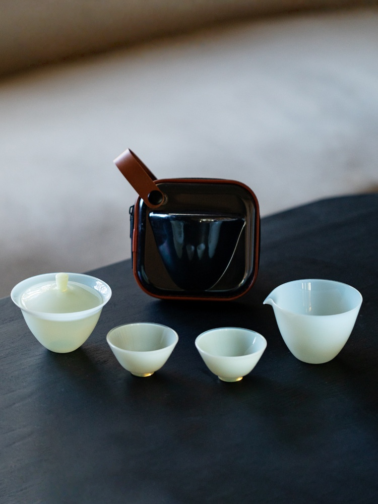 Ice Jade Porcelain Travel Tea Set 150ml