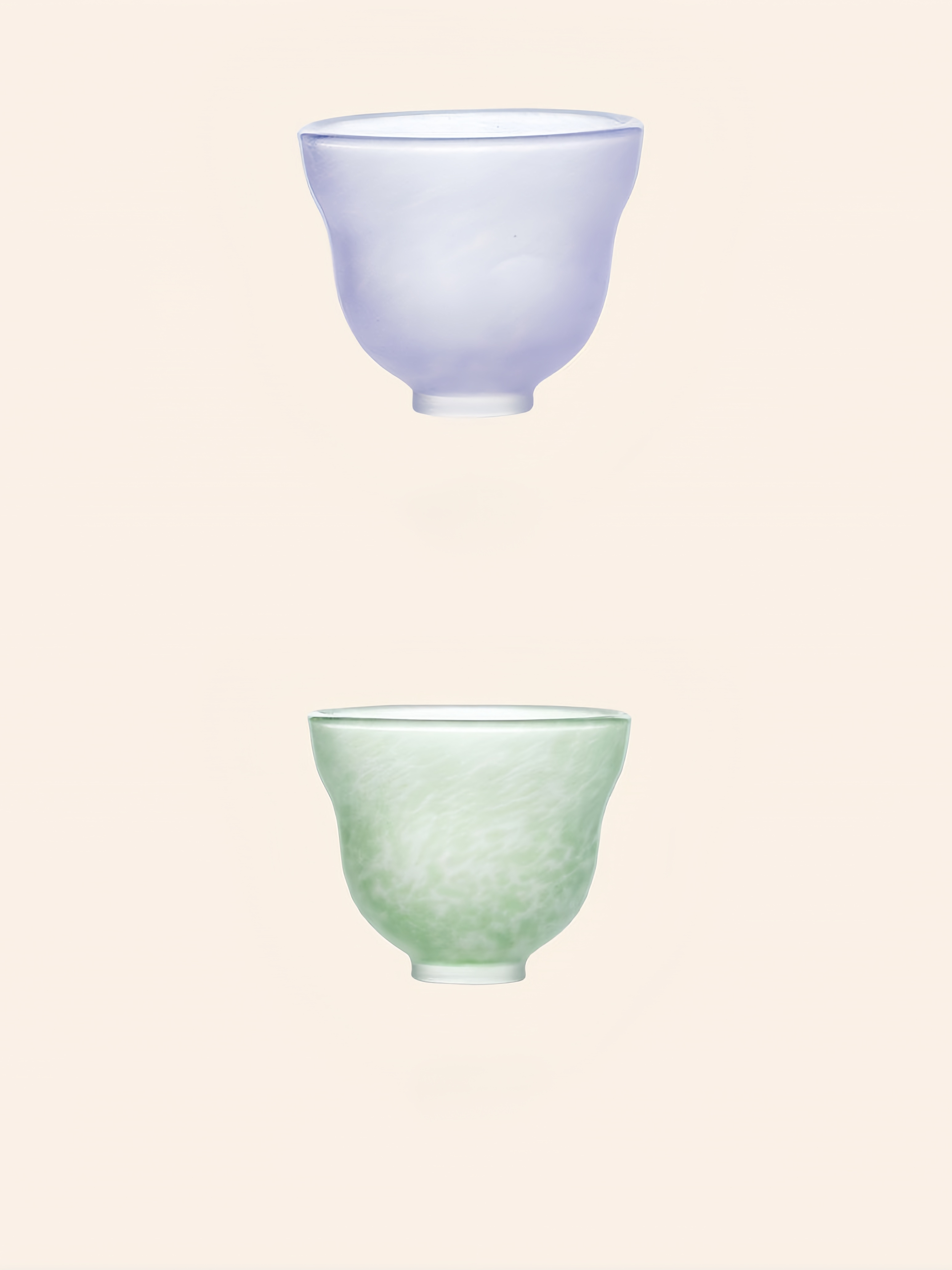 Green Frosted Glass Cup 75ml