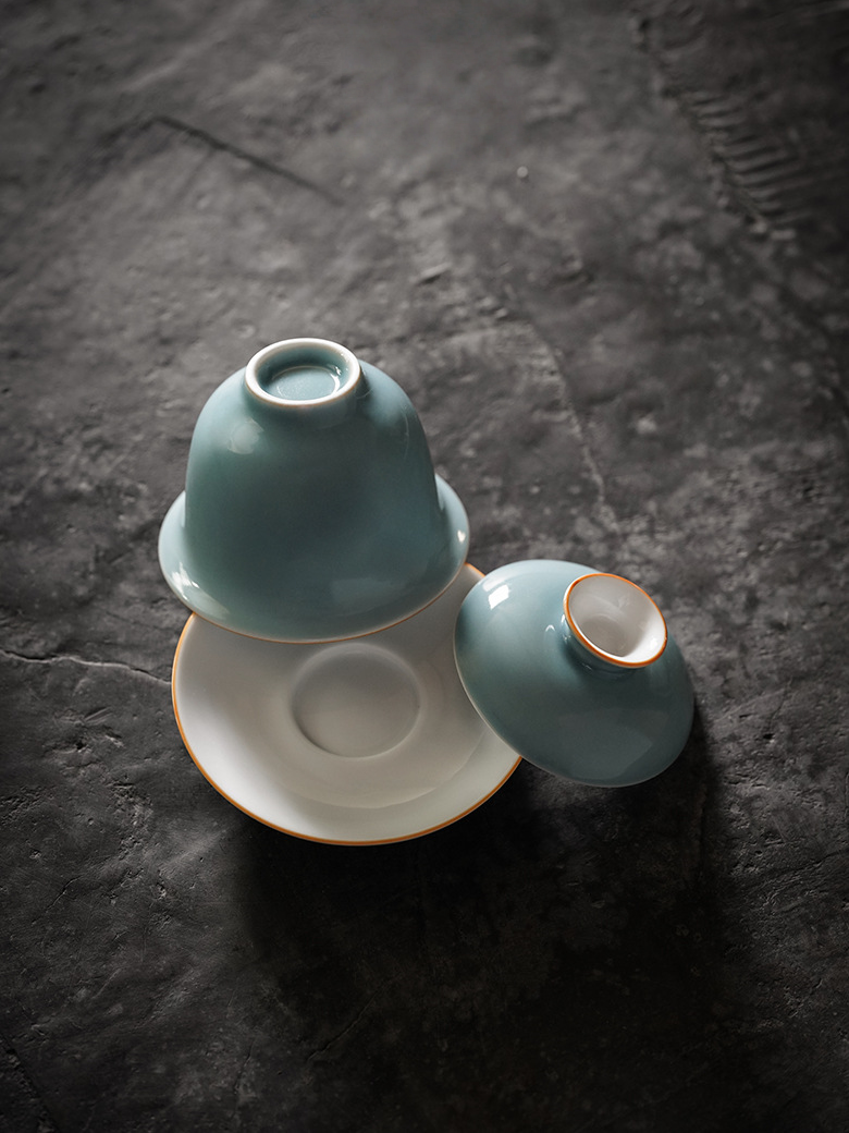 Sky Blue Porcelain Gaiwan