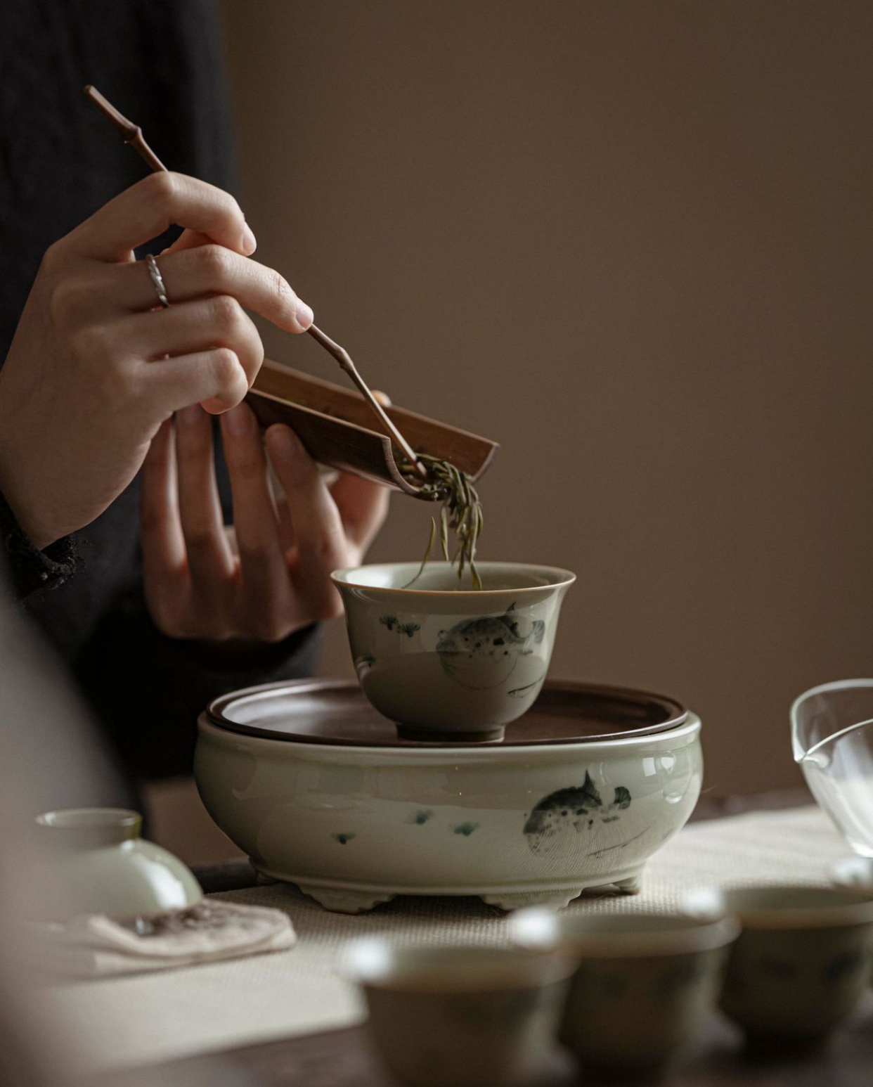 Funny Balloonfish Gaiwan, Porcelain Kungfu Tea Set 120ml
