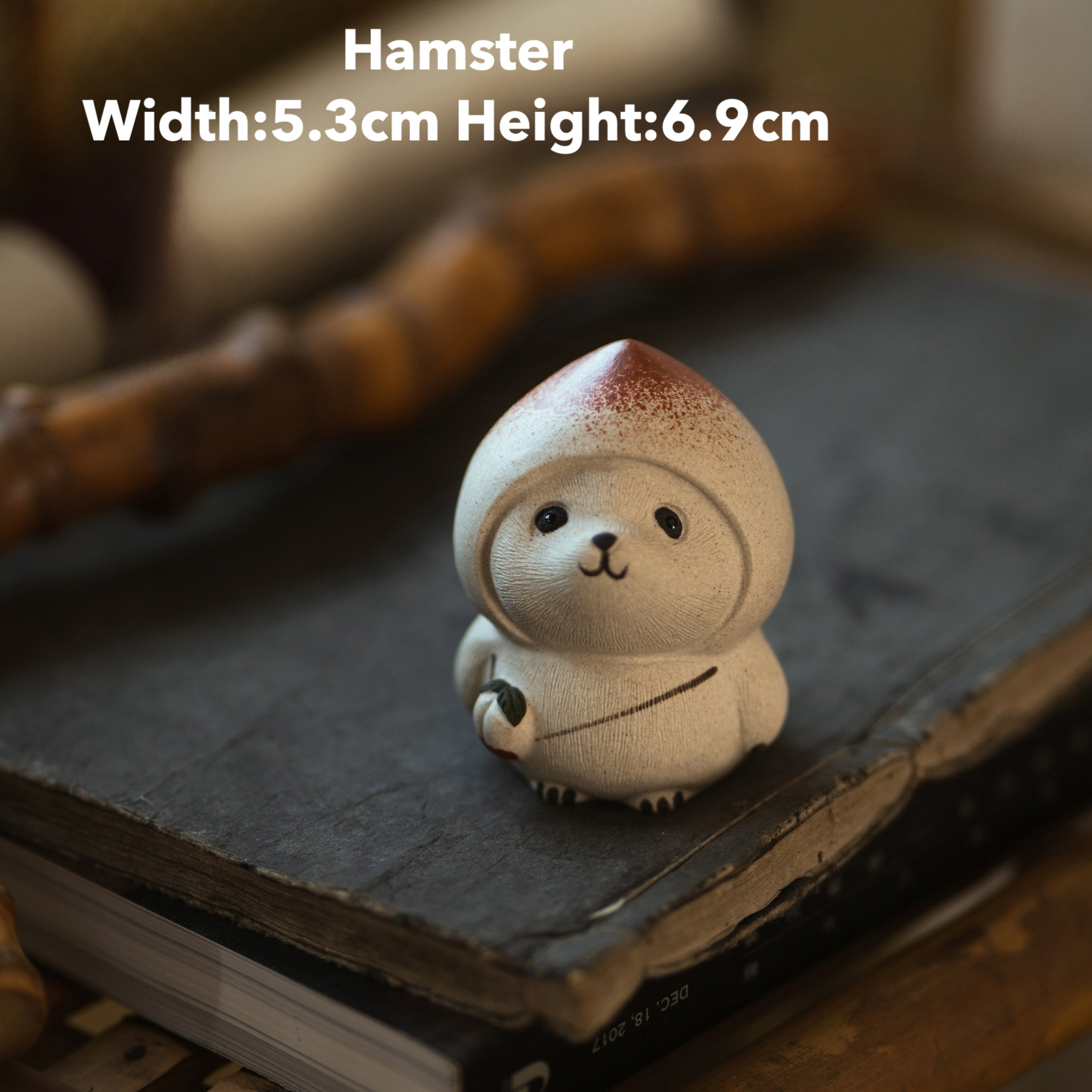 Handmade Tea Pet Set, Ceramic Panda/Rabbit/Hamster Figurine, Made of Yixing Zisha Clay