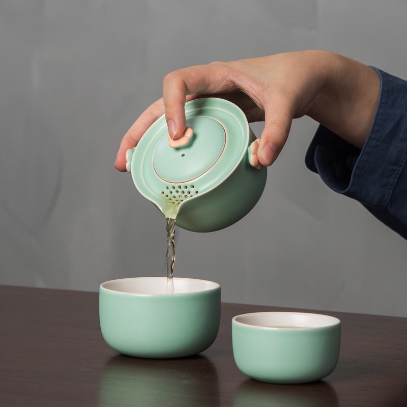 Jade Green Travel Tea Set 120ml