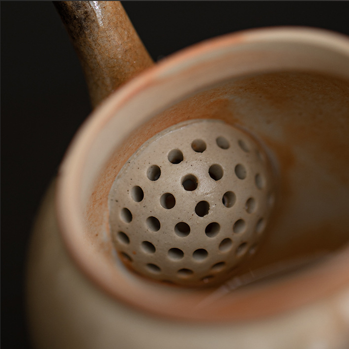 Japnese Shino Ware Style Black Cat Teapot 100ml