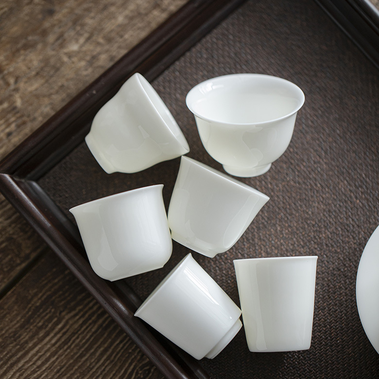 White Porcelain Tea Cup, 6 Styles Optional