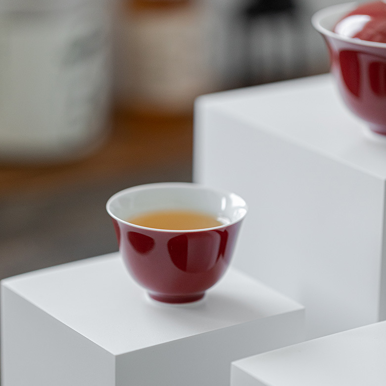 Monochrome Porcelain Tea Cup 60ml, 6 Colors Optional