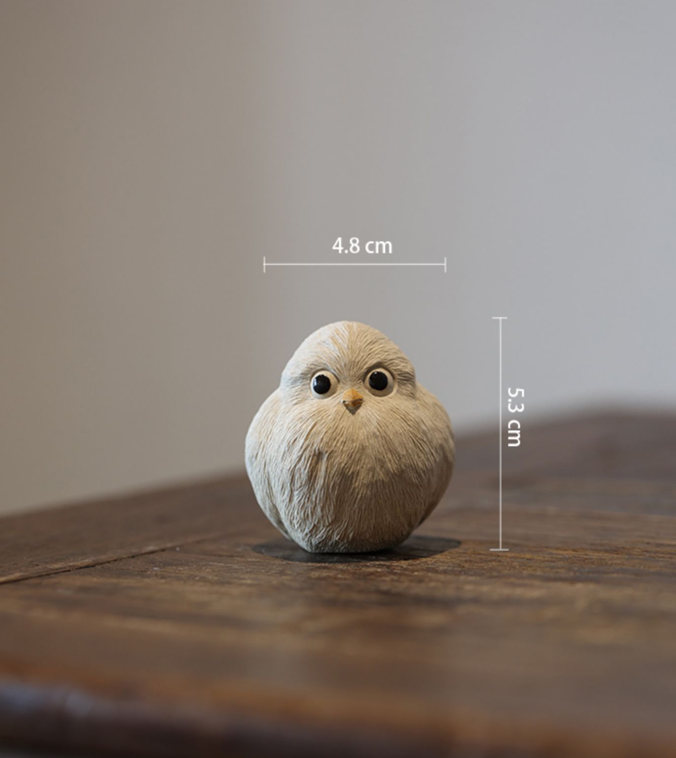 Little Owl Cub Figurine, Handmade Ceramic Tea Pet, ,Made of Yixing Zisha Clay