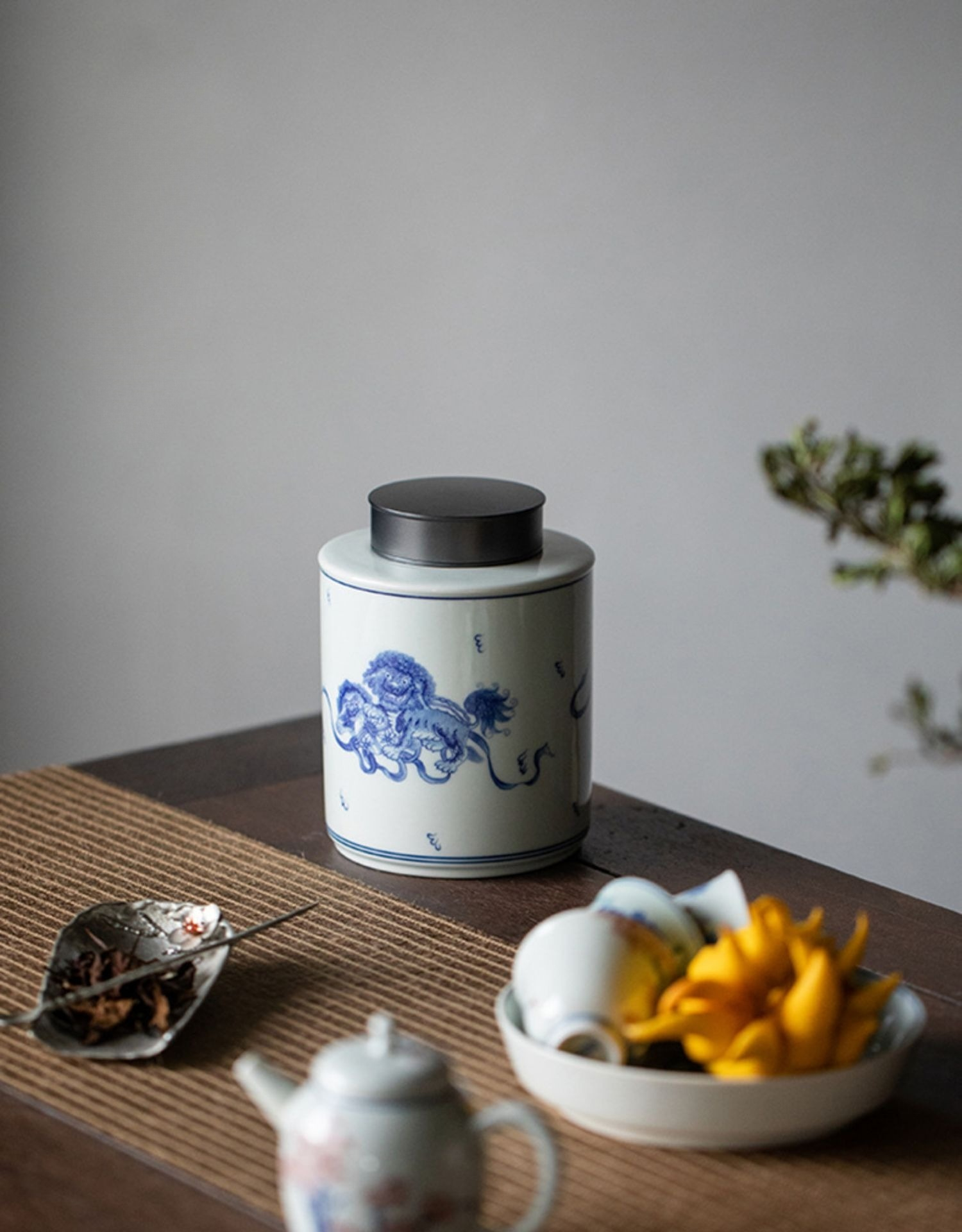 Porcelain Tea Caddy 1000ml, 7 Styles Optional