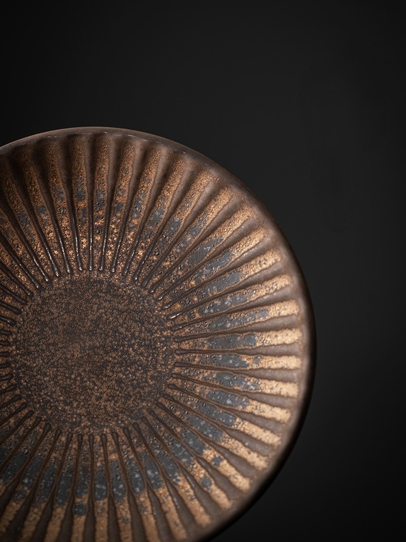 Rustic Stoneware Mug with Saucer 200ml