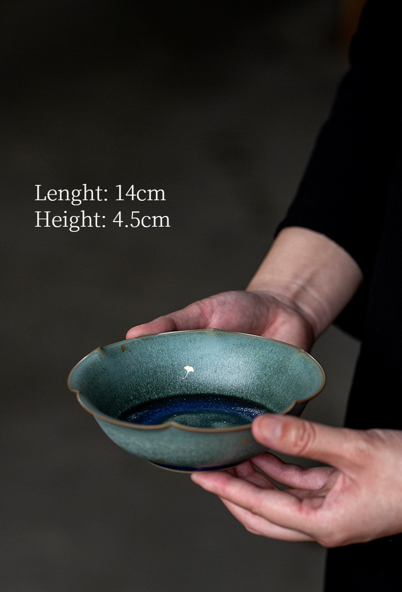 Flambé Glaze Stoneware Teapot Base/Tray