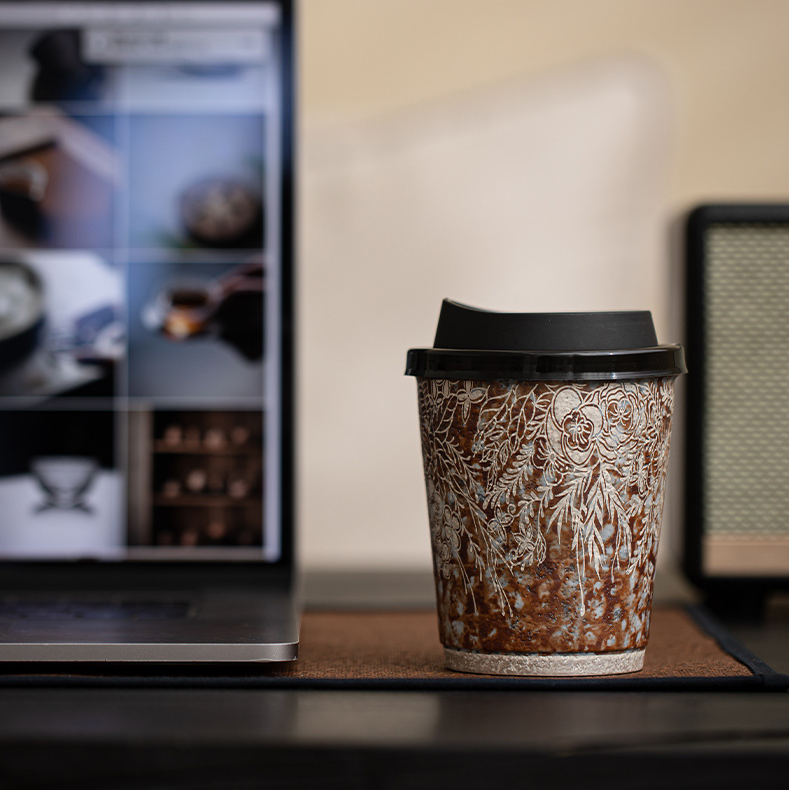 Silver-gilded Flower Coffee Cup 330ml