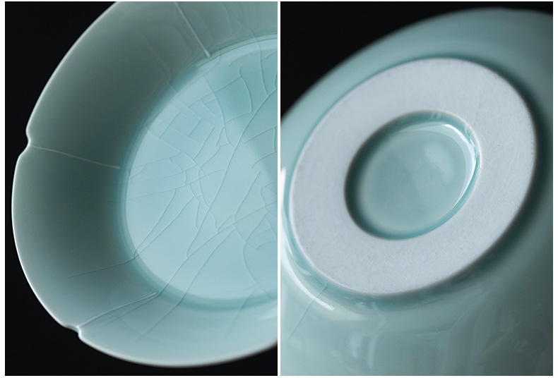 Lake Cyan/Lime White Porcelain Saucer 