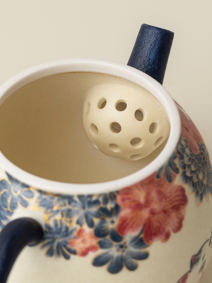 White Cat Ceramic Teapot 130ml