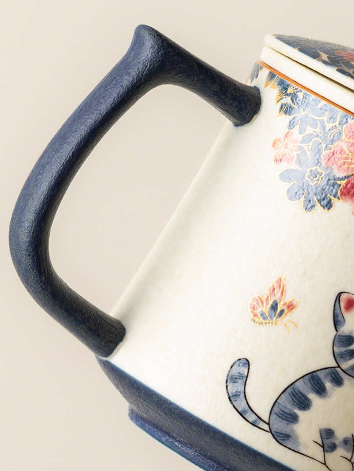 [Copy]White Cat Ceramic Mug with Strainer 320ml