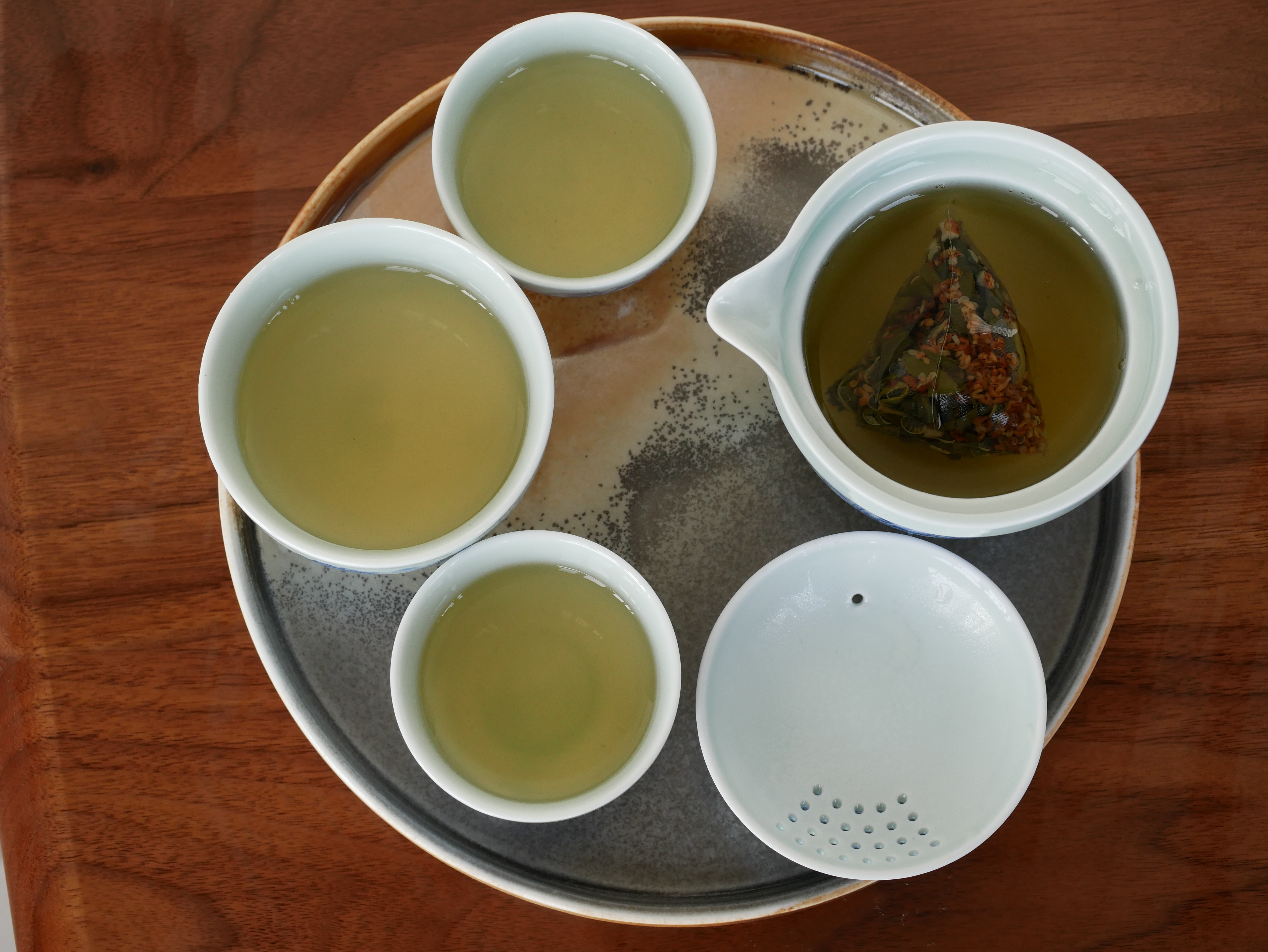 Blue-and-White Porcelain Travel Tea Set, 1 Teapot+3 Cups, Traditional Chinese Landscape Imagery 200ml