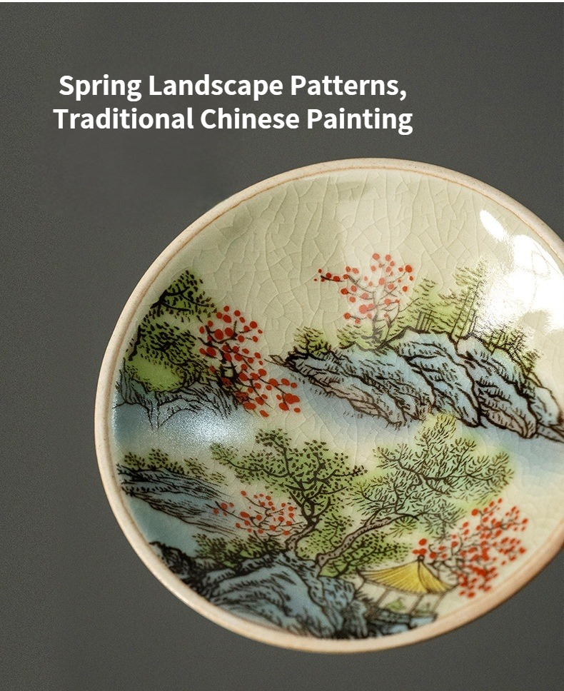  Spring Landscape Gaiwan with Sacuer 130ml