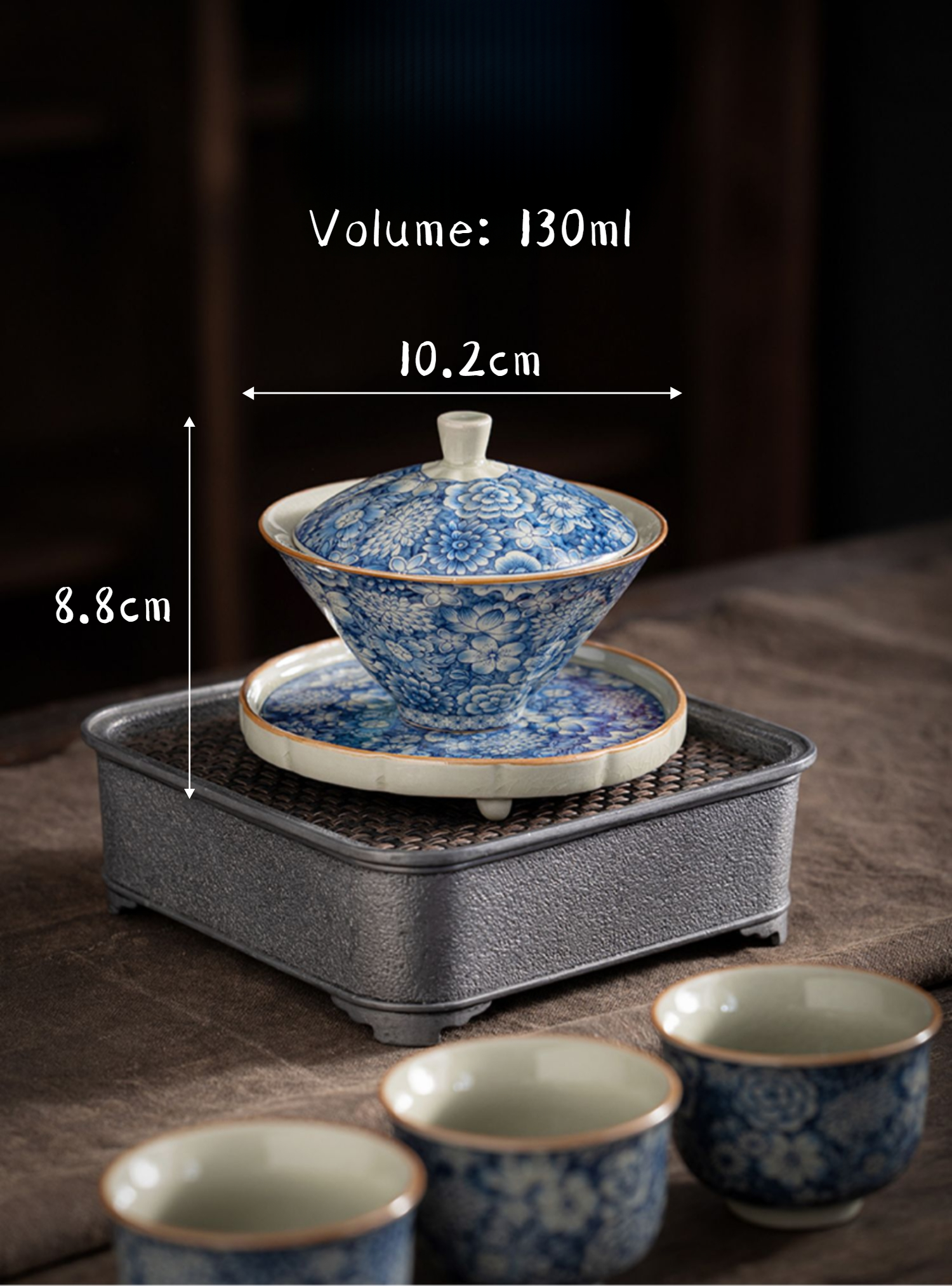 Myriad of Flowers Gaiwan with Saucer 130ml
