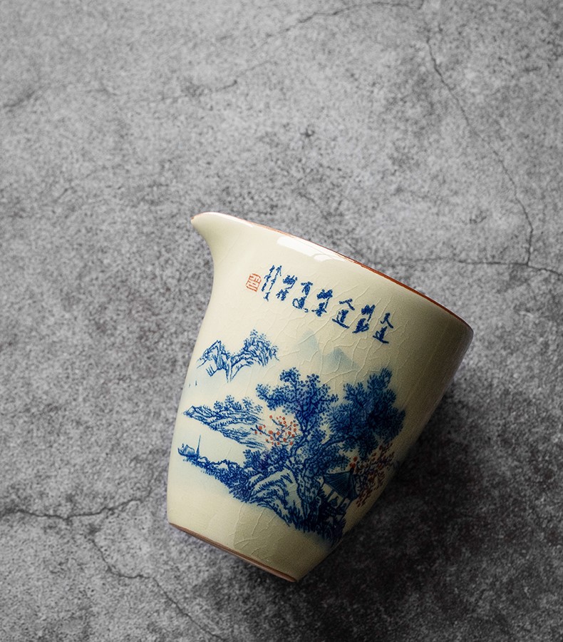 Landscape Porcelain Tea Pitcher 190ml