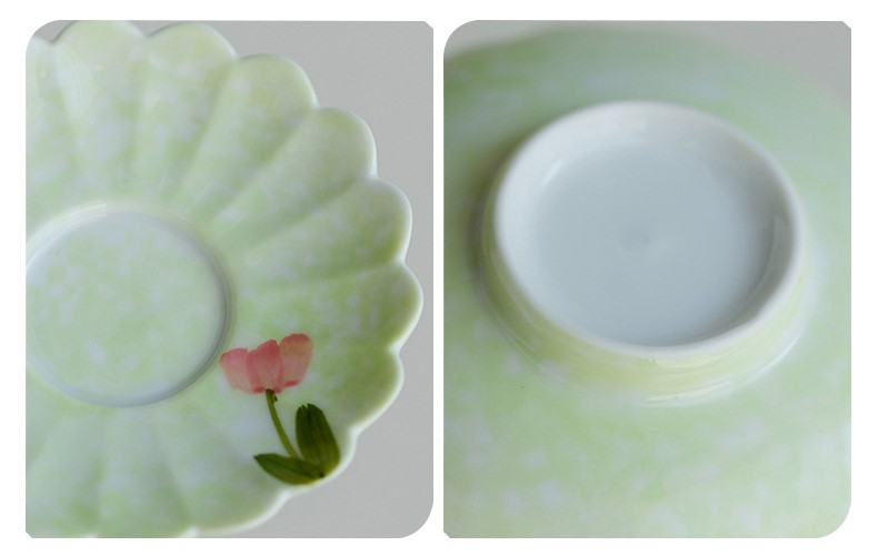 Cute Flower Misty Green Saucer