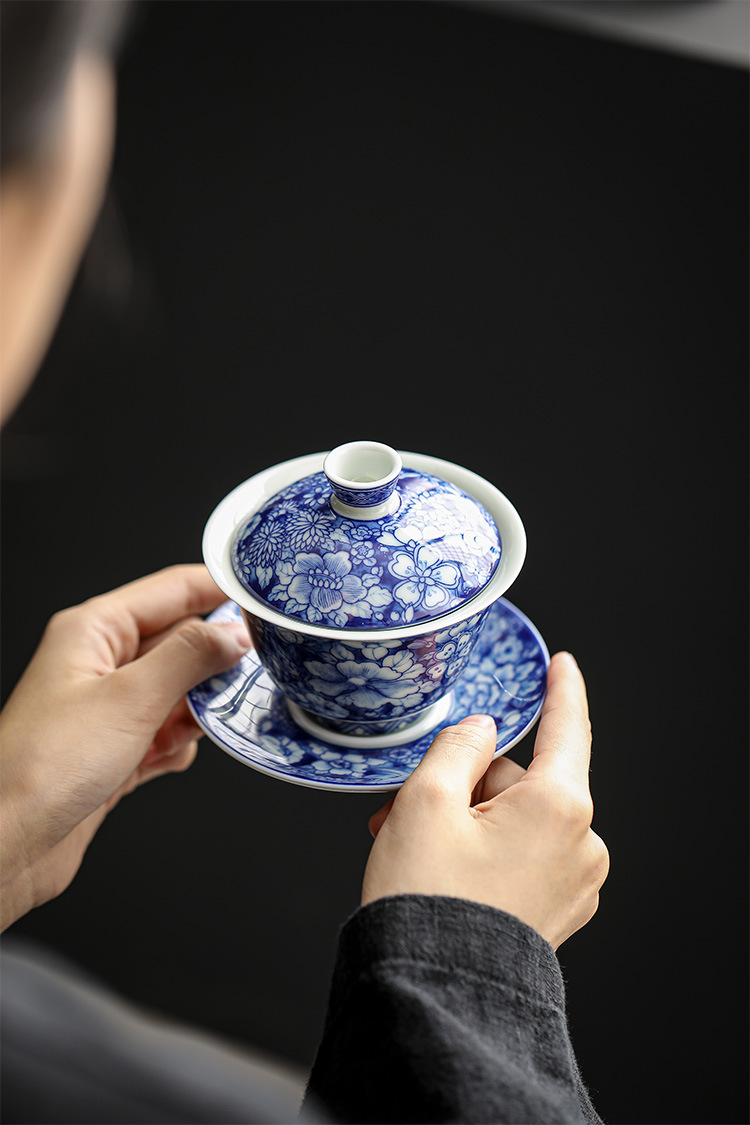Myriad of Flowers Gaiwan with Saucer 150ml