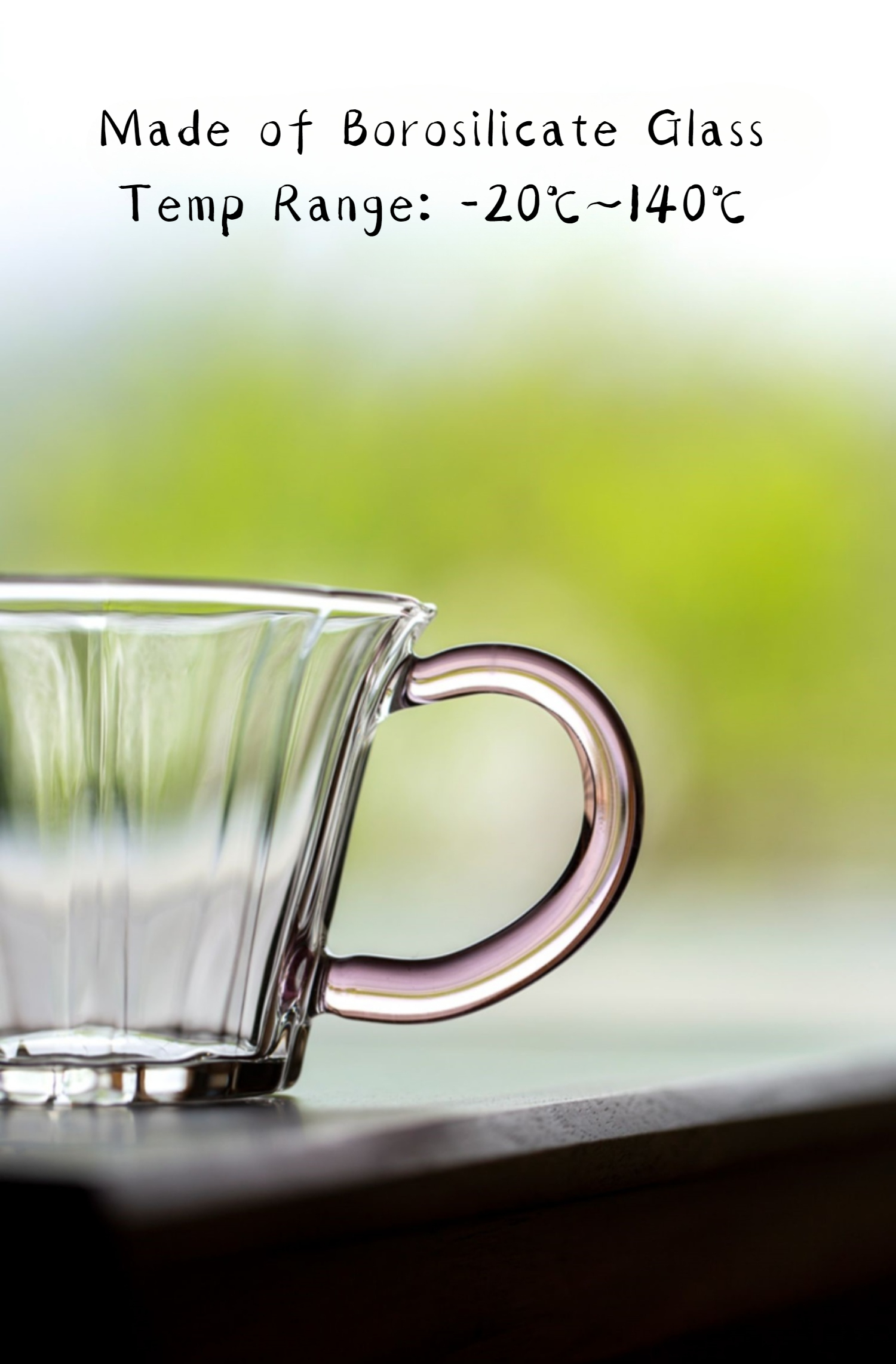 Small Glass Mug with Colored Handle