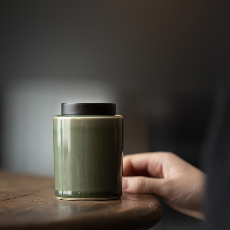 Minimal Celadon Tea Canister 240ml