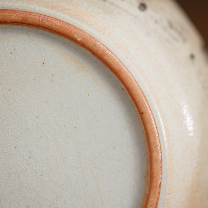 Japanese Shino Ware Style Black Cat Saucer For Teapots