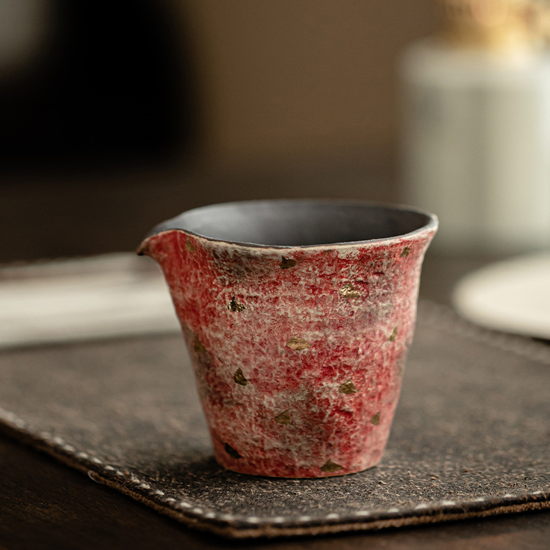 Japanese Style Red Stoneware Fair Cup 130ml