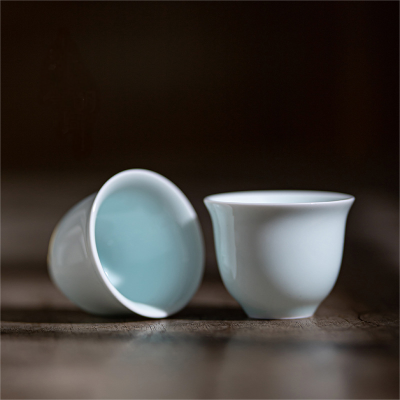 Shadow Blue Porcelain Tea Cups with Saucer 40ml