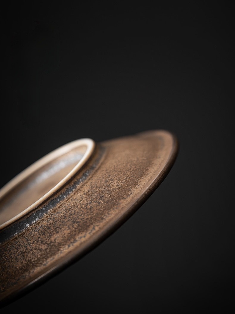 Rustic Stoneware Mug with Saucer 200ml