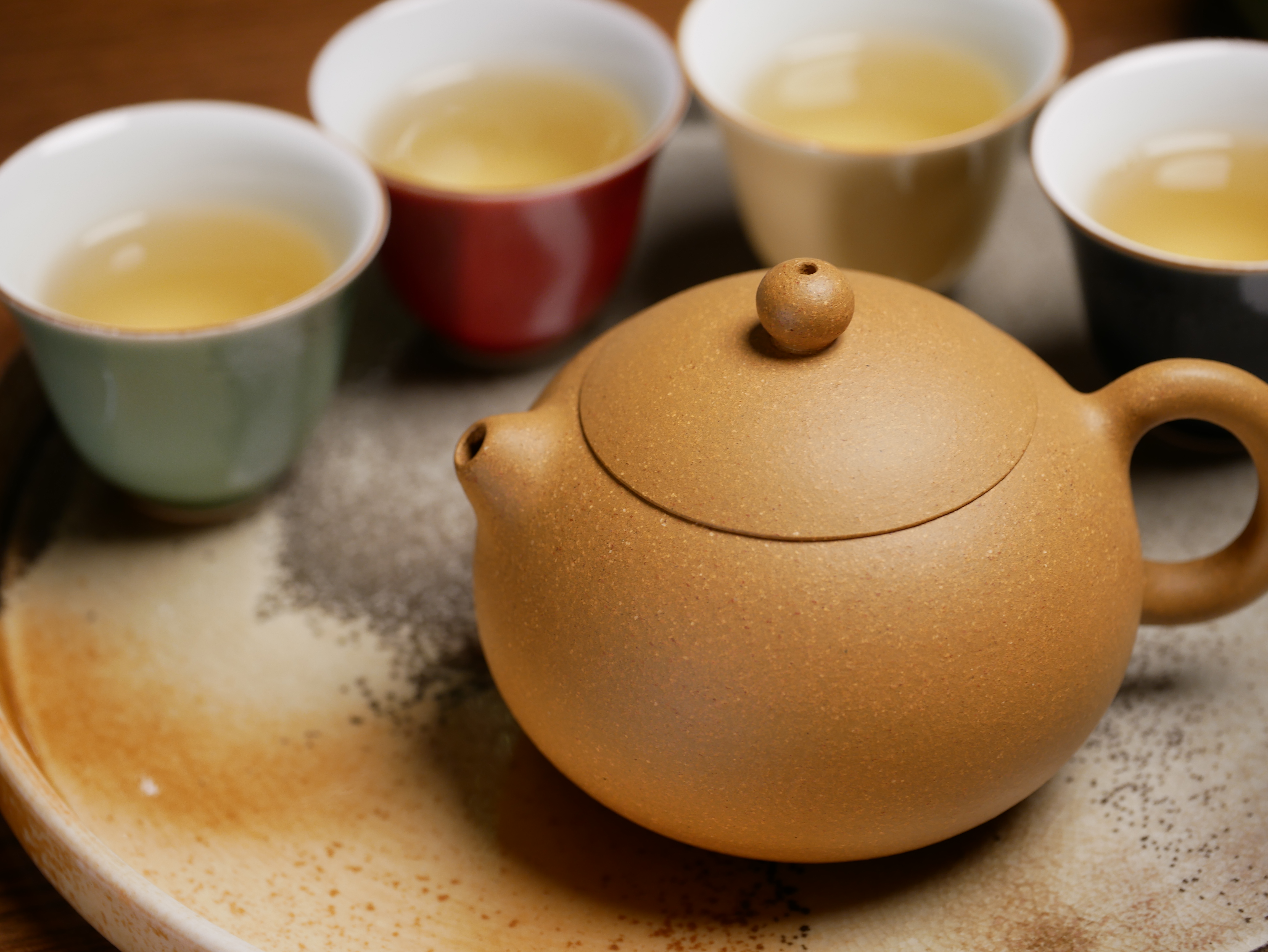 the "Golden Xishi", Yixing Purple Clay (Zisha) Teapot, Handmade Kung Fu Teapot 160ml