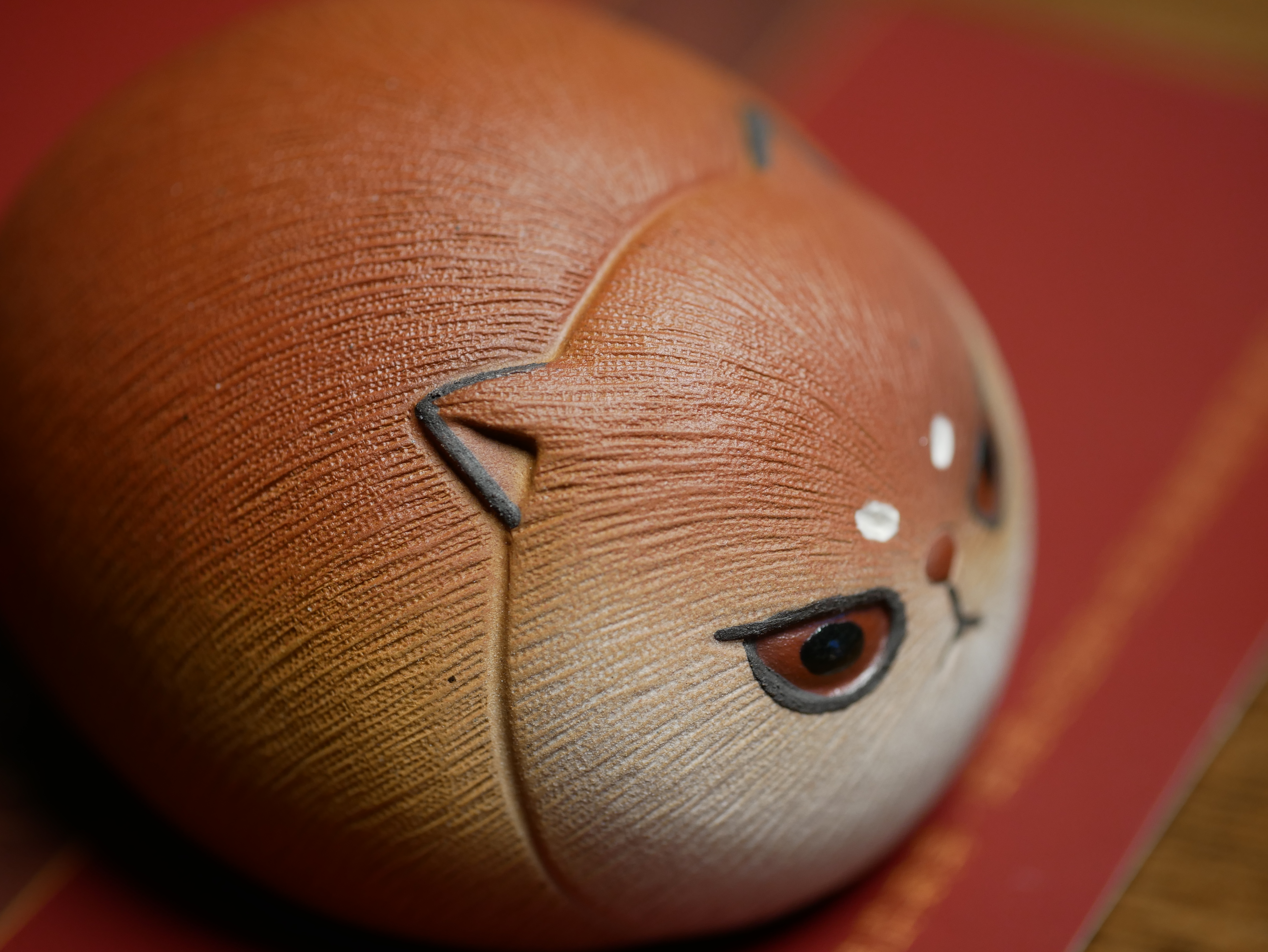 Grumpy Cat Figurine, Handmade Ceramic Tea Pet, Made of Yixing Zisha Clay