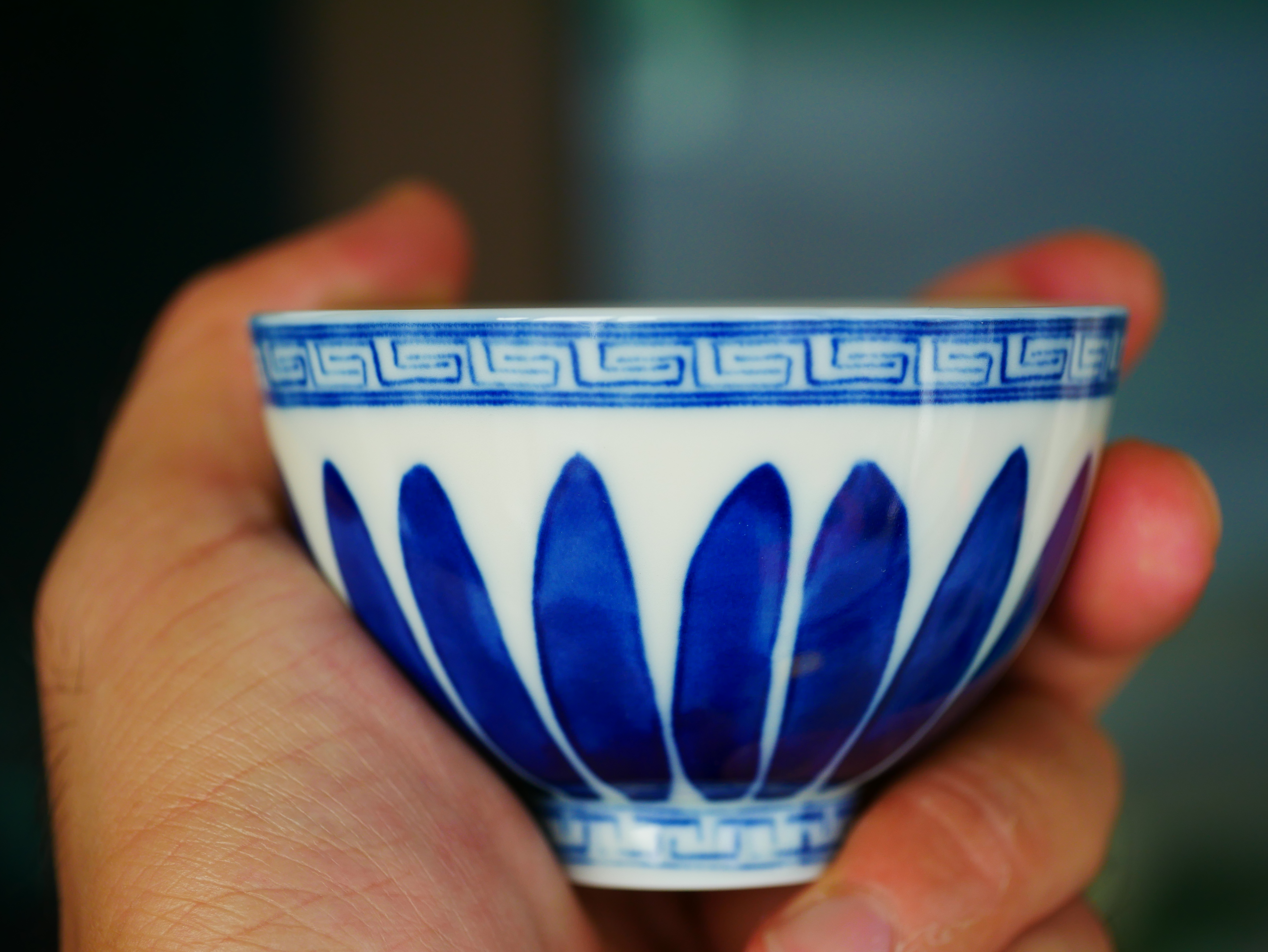 Blue and White Porcelain Tea Cup 100ml, Retro of Ming Dynasty Xuan De Style 