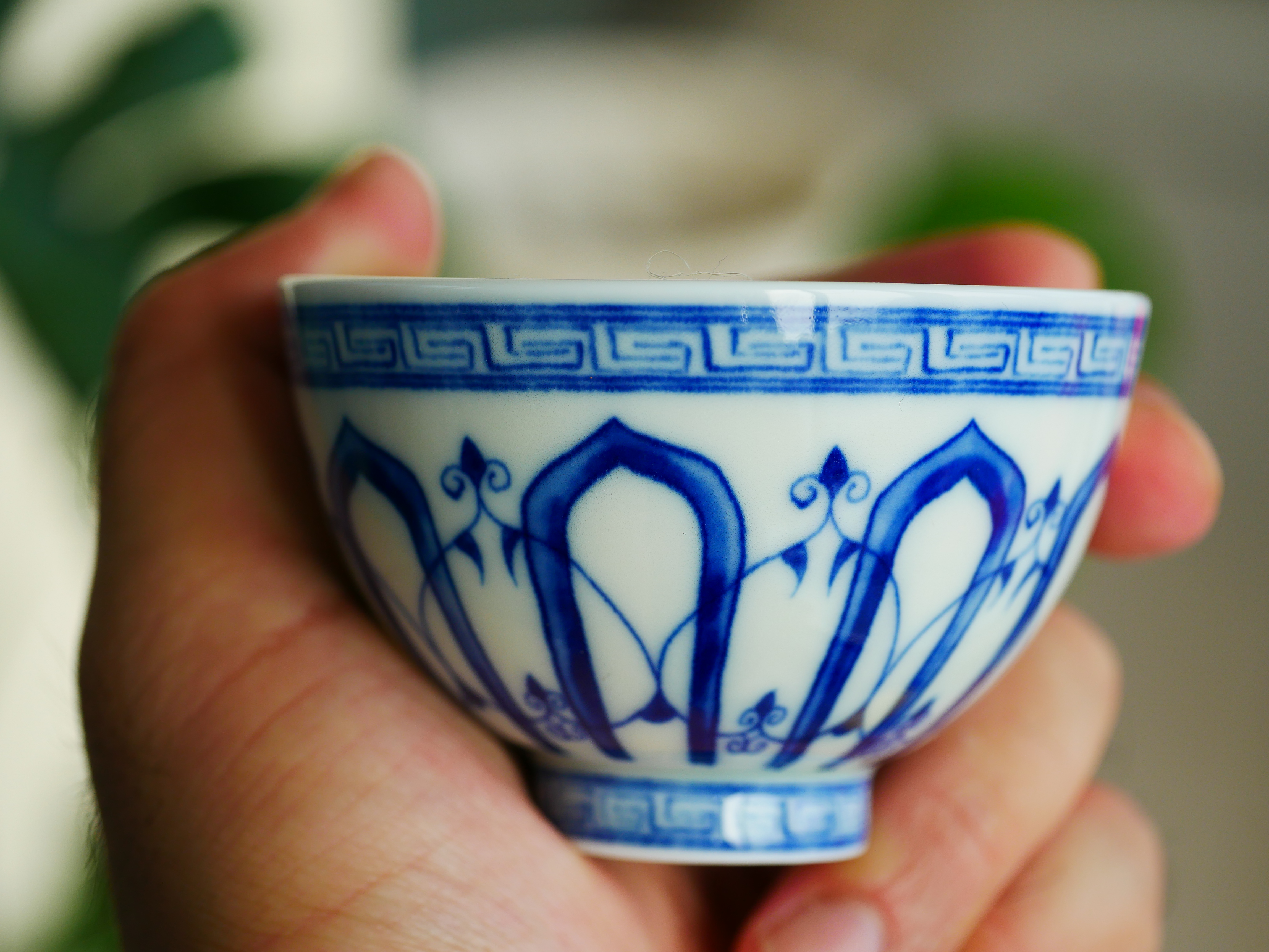Blue and White Porcelain Tea Cup 100ml, Retro of Ming Dynasty Xuan De Style 