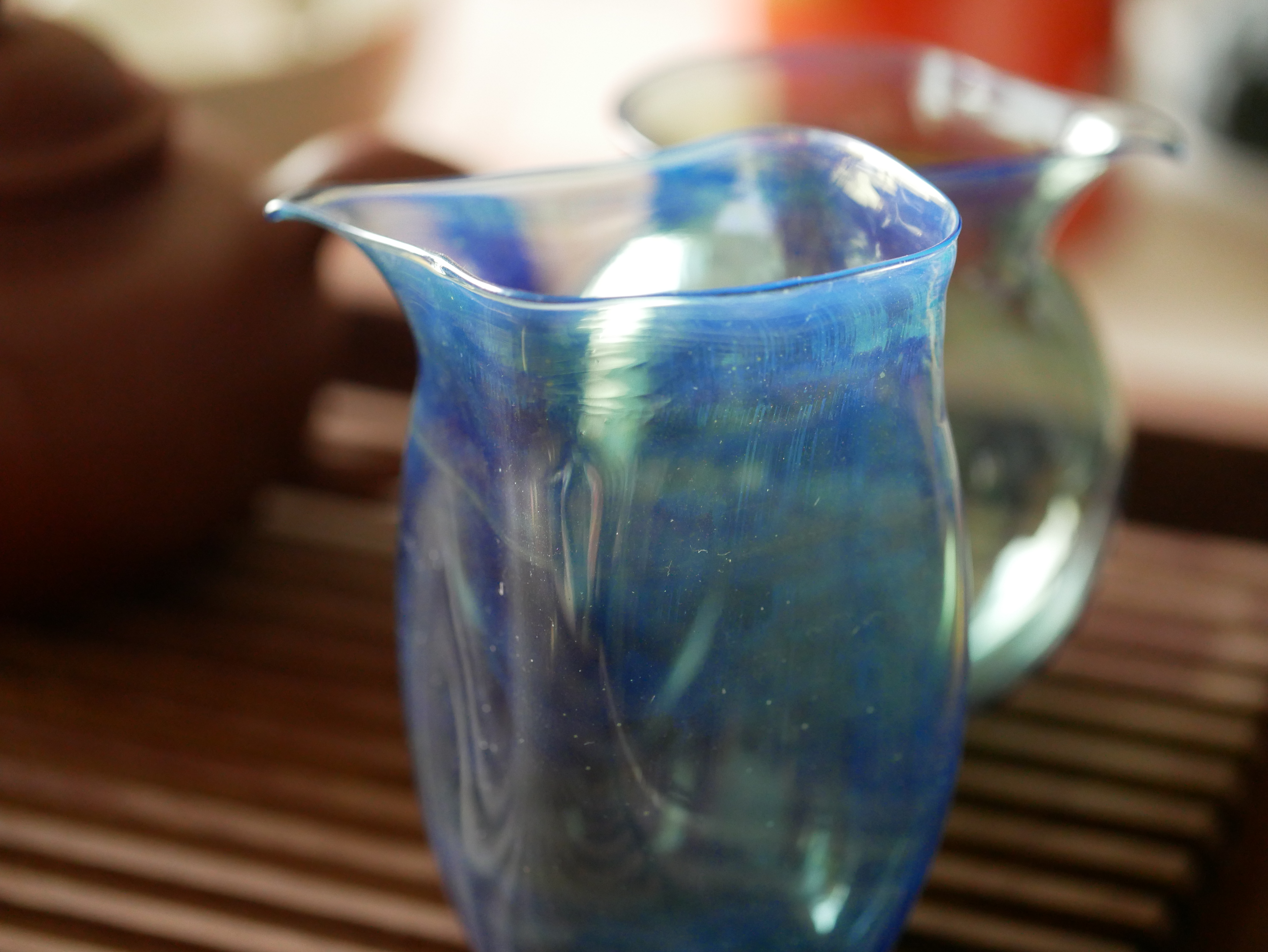 Blue Glass Pitcher