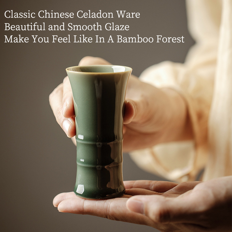 Vintage Style Brass Incense Tool Set with Celadon Ceramic Container, Incense Making Tool Kit