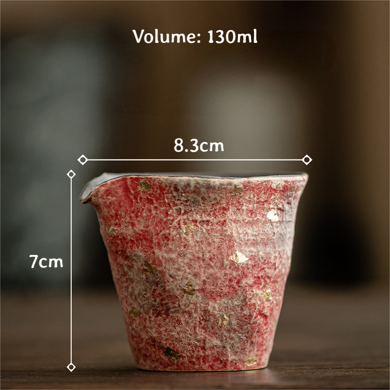 Japanese Style Red Stoneware Fair Cup 130ml
